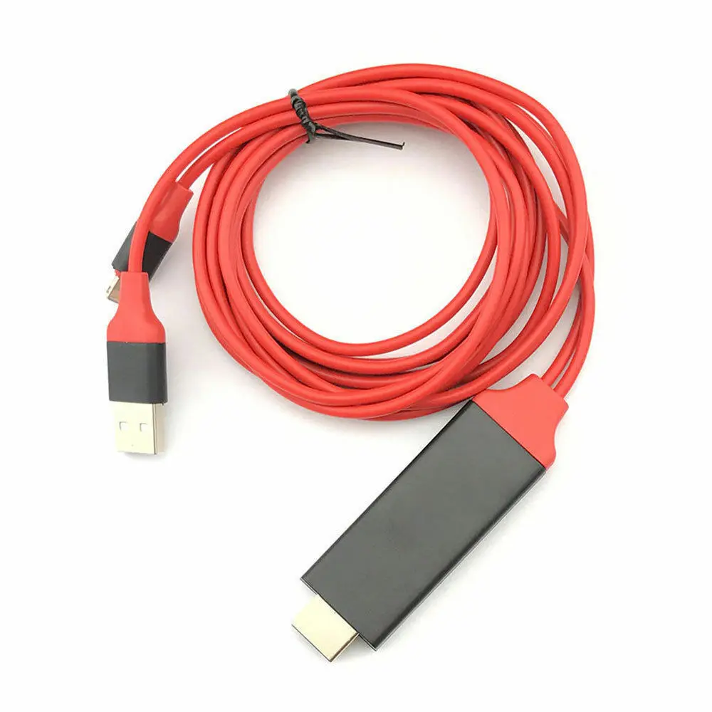 2 м USB 8 Pin к HDMI HDTV AV кабель адаптер для освещения для iPhone XS 7 Plus 8 XPlus 6S ipad Mini Air Pro Зарядный Кабель-адаптер