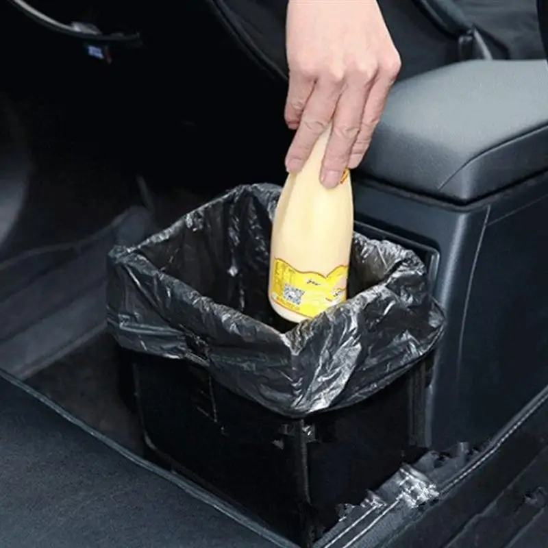 1 шт. Универсальный Автомобильный мусорный бак черный складной герметичный автомобильный мусорный бак портативный автомобильный мусорный бак держатель для хранения ведро для мусора мусорка мусорка в машину