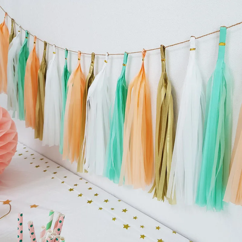 25*35 см бумажный баннер с кисточками для дня рождения свадьбы вечеринки детского