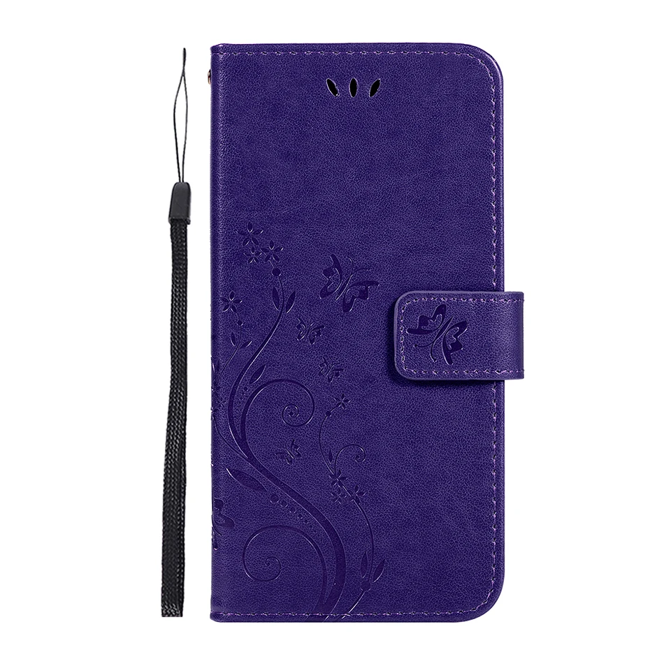 Dark Purple Ретро Бабочка Флип Чехол для huawei Honor 20 Lite 8A 8C 8X P20 Lite кожаный чехол P20 Pro P30 Pro P Smart Coque - Color: Dark Purple