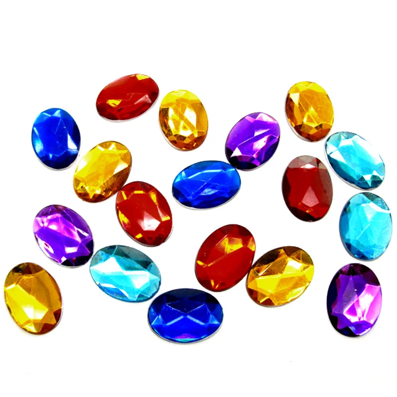 LF 100Pcs Acrylic Oval 13x18mm Decoration Crafts Flatback Cabochon Embellishments For Scrapbooking Kawaii Cute Diy Accessories | Дом и сад