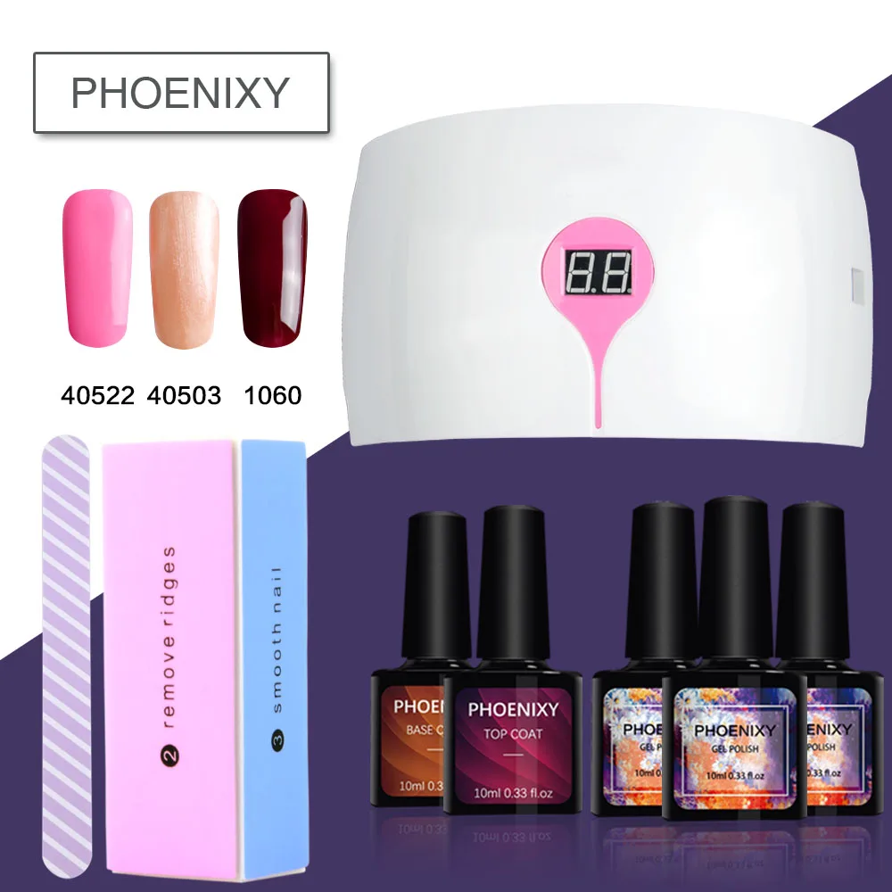 

Manicure Sets Nail Gel Soak Off Semipermanent Gel Polish 36W Lamp Nail Dryer 5Pcs Gel Nail Polish Sets For Nail Art Tools Set