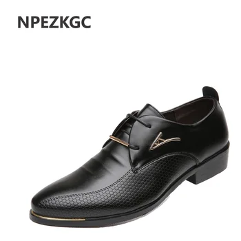 

NPEZKGC New oxford shoes for men Fashion Men Leather Shoes Spring Autumn Men Casual Flat Patent Leather men shoes size 46