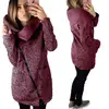 Women Fleece Sweatshirt Spring Winter Casual Long Zipper Hoodies Pocket Jacket Coat Outwear Plus Size 4XL Red/Black/Gray/Blue ► Photo 3/6