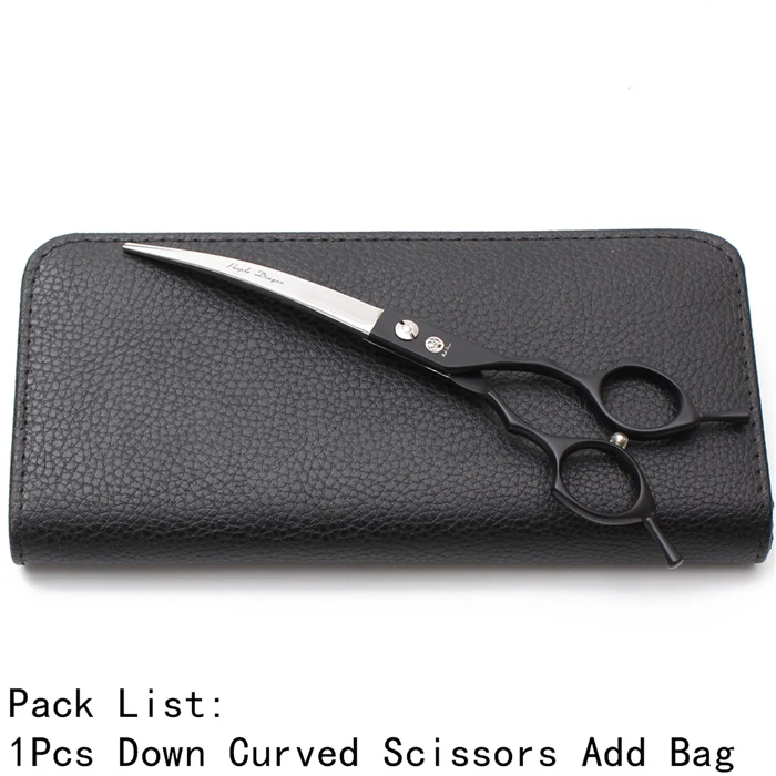 Z4009 Hei DC Y 6.5" 7" 440C Purple Dragon Dog Grooming Scissors Animal Scissors Down Curved Shears Professional Pet Scissors Dropshipping Z4009 - Цвет: Z4009 Hei DC Y