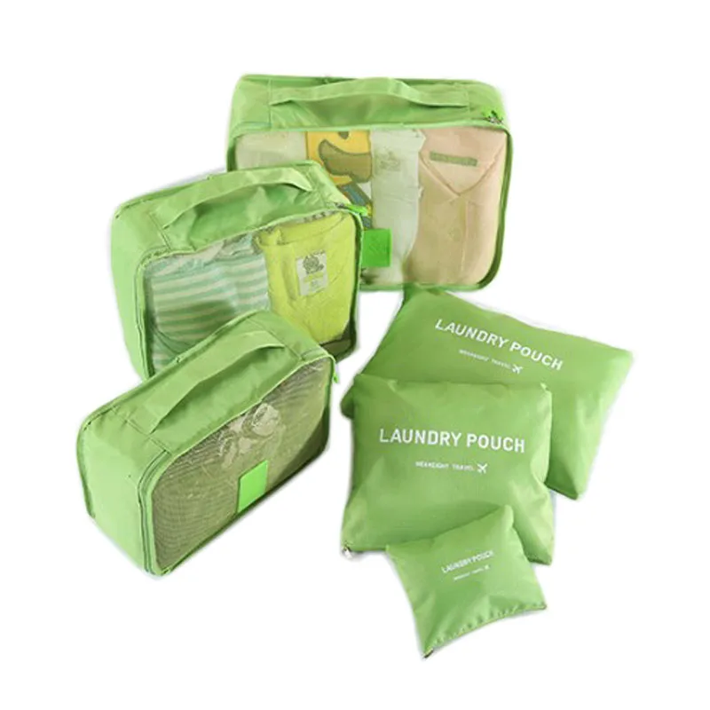 

6PCS/1SET Multifunctional Nylon Travel Sorting Storage Bag For Organizer Clothing Medicine Socks High-capacity Packing Cube