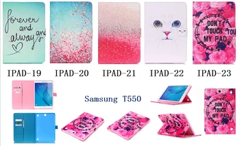 

HYYGEDeal Tabler cases Glitters Girls Flowers Flip Leather Shockproof Stand case for Samsung Galaxy Tab A 9.7" T550 T555