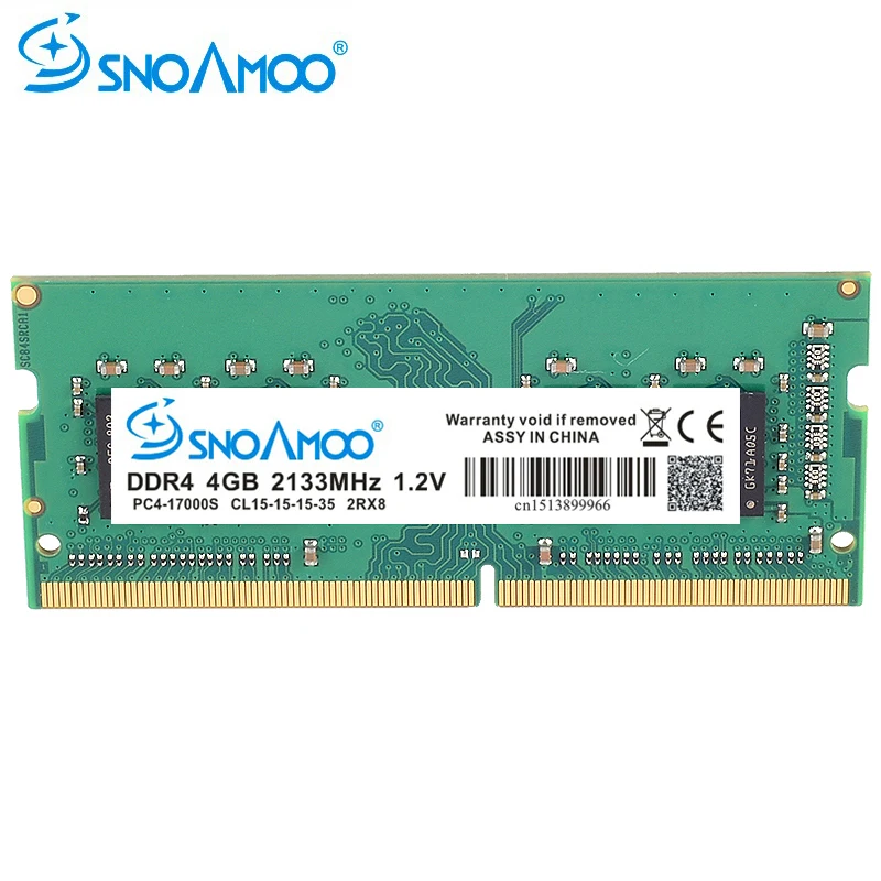 SNOAMOO DDR4 Оперативная память памяти 4 ГБ 2133 мГц 2400 мГц для Тетрадь Memoria поддержка memoria ddr4 Тетрадь