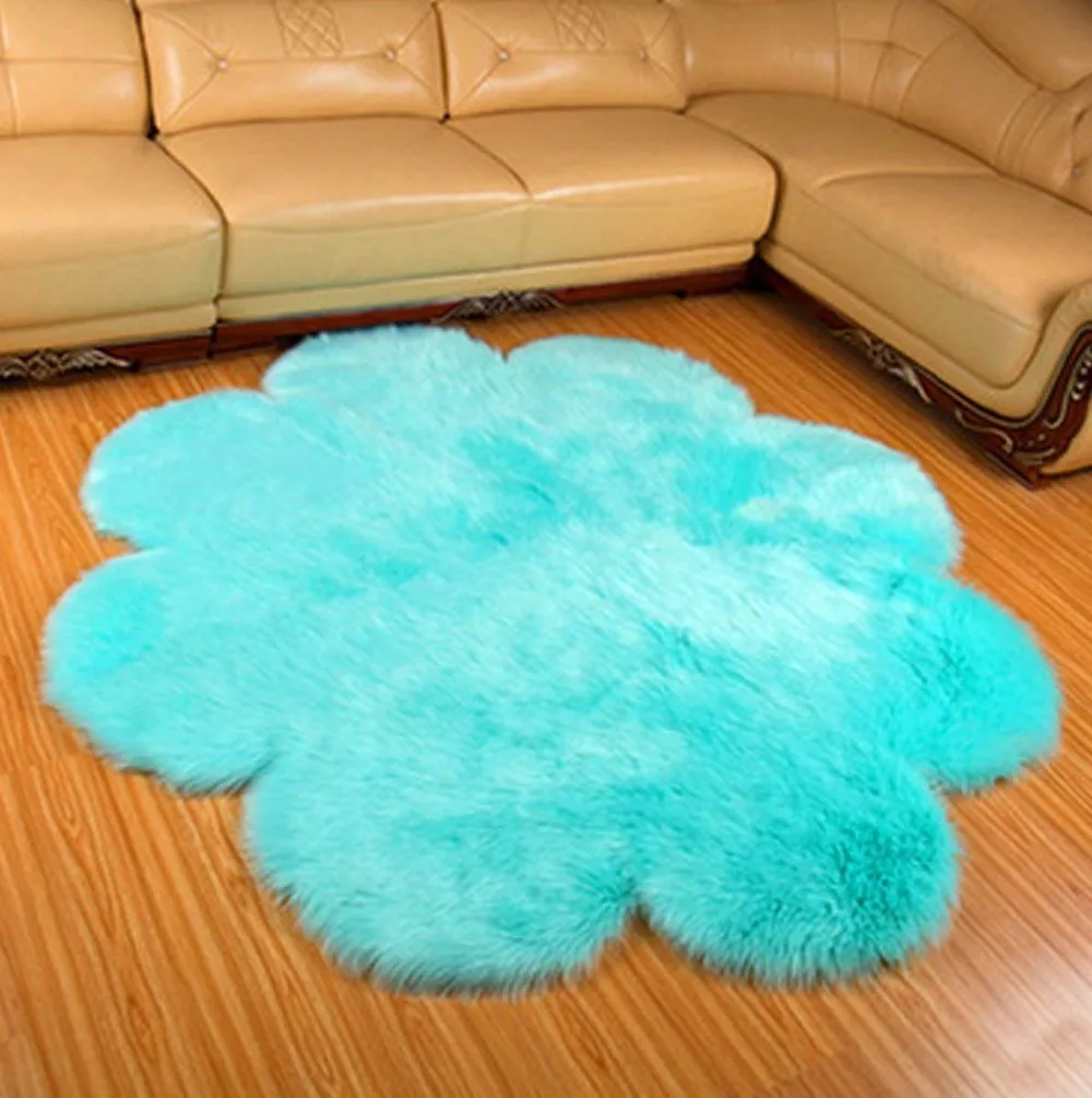 

Fluffy Round Rug Carpets for Living Room Decor Faux Fur Carpet Kids Room Long Plush Rugs for Bedroom Shaggy Area Rug Modern Mat