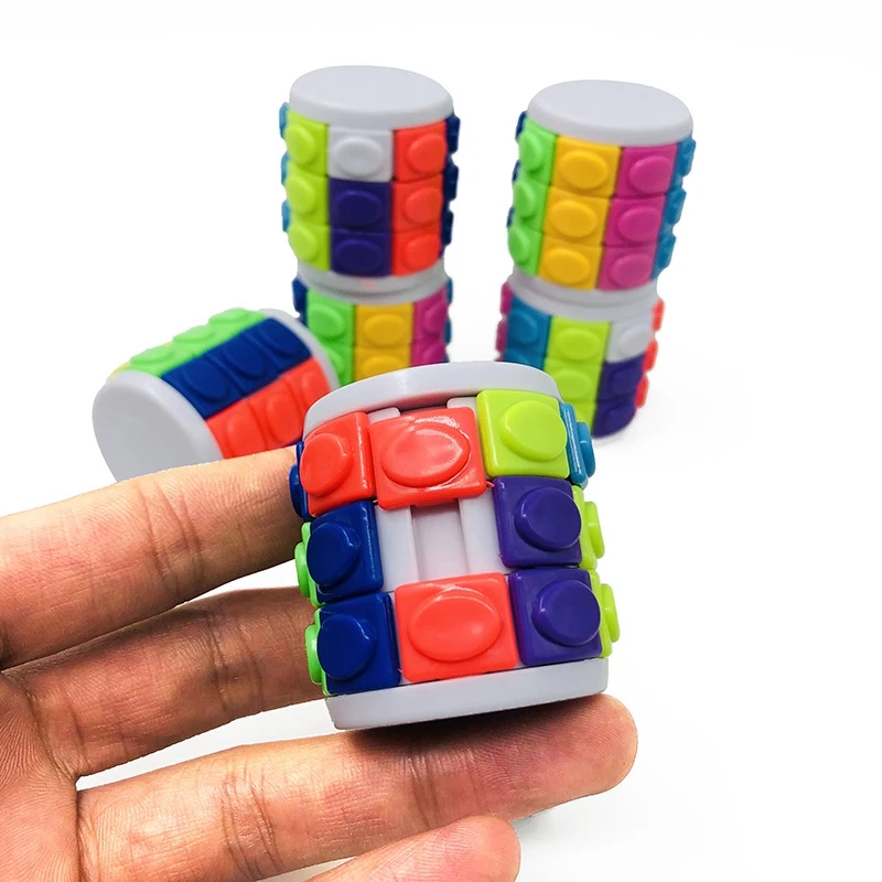 3D головоломка Колонка Магия в форме цилиндра или Куба головоломка настольная игра трехмерная Колонка Обучающие игрушки-пазлы для детей подарок