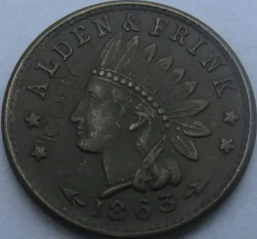 

Civil war 1863 copy coins #5