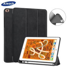 Чехол для нового iPad mini 5, 7,9 дюйма, дюйма, с держателем карандаша, умный чехол из искусственной кожи, силиконовый чехол с текстурой ткани для iPad mini 4, Funda