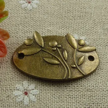 

60 pieces bronze plated water lily connectors 39x26mm #909