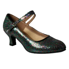 Быстрая ; Новинка; блестящие танцевальные туфли для латинских танцев; женские вечерние туфли для бальных танцев; Размеры 22-26 см; Каблук 5 см-69