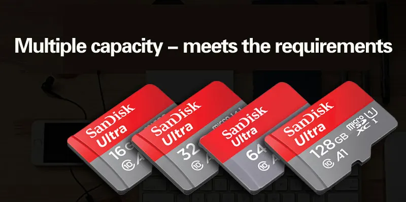 Карта памяти SanDisk MicroSD 32 Гб карта флэш-памяти 64 Гб TF карта 128 ГБ SDHC SDXC 16 Гб UHS-I A1 U1 C10 cartao de memoria с адаптером SD