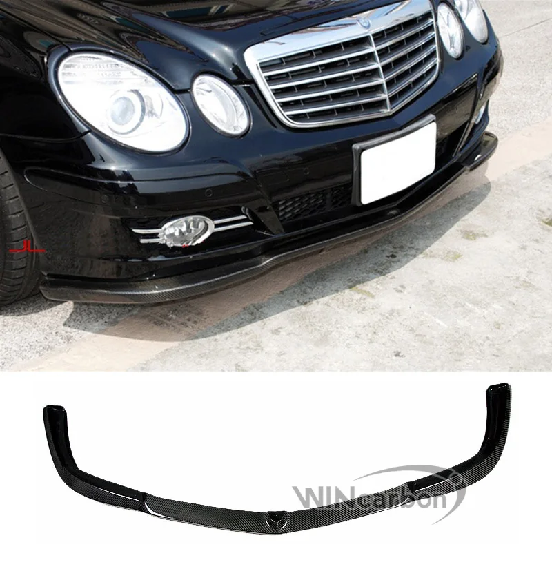 

Real CARBON FIBER Front Bumper Lip Spoiler for Mercedes Benz E-Class W211 E320 E350 E550 2007-2009