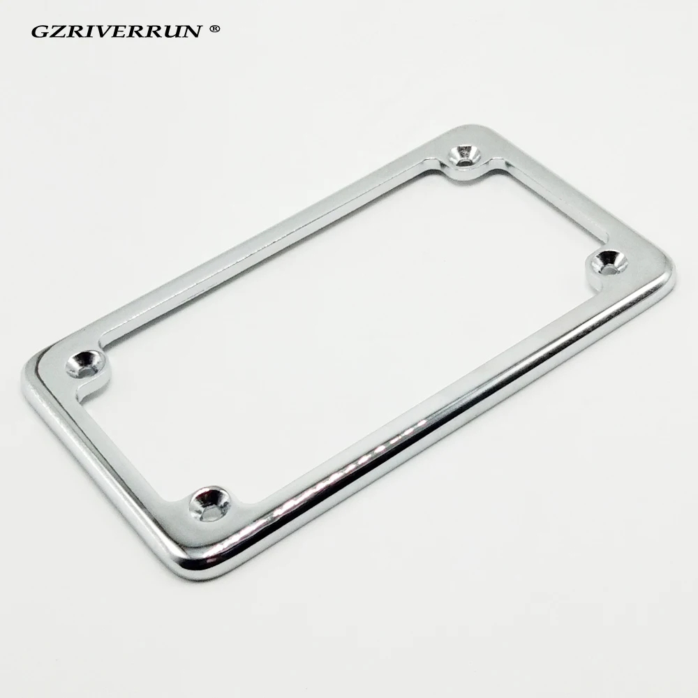

4"x7" Chrome Steel Motorcycle License Plate Frame For Honda Kawasaki Yamaha Suzuki Harley Davidson BMW BSA KTM ...