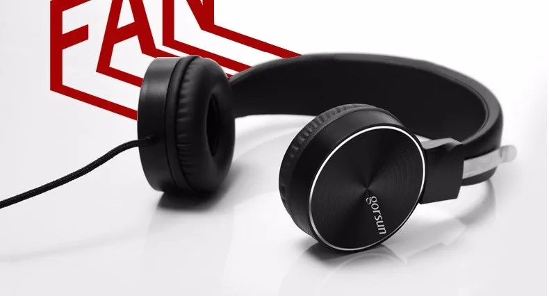 Super Bass Headphones 3.5mm Headset Earphone Volume control For Mp3 Player Computer Mobile Telephone Earphone GS-782 