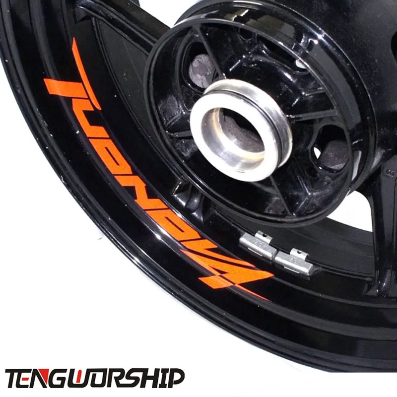 

Teng Worship 8 X CUSTOM INNER RIM DECALS WHEEL Reflective STICKERS STRIPES for APRILIA TUONOV4 TUONO V4