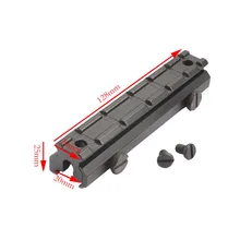 Прицел крепление основания ужасов для 20 мм рельс 6 слотов для карт Длина 128 мм высота 25 мм черный Hunting caza