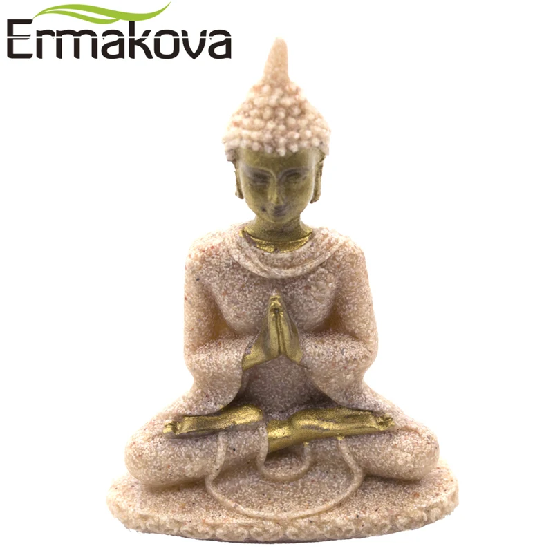 Высокая миниатюрная тайская статуя будды ERMAKOVA 8 см (3 1 дюйма) фэн шуй статуэтка из