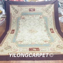 Yilong 8'x10' ручная работа по индивидуальному заказу Новая Зеландия Шерсть Aubusson площадь ковер(Au16-8x10