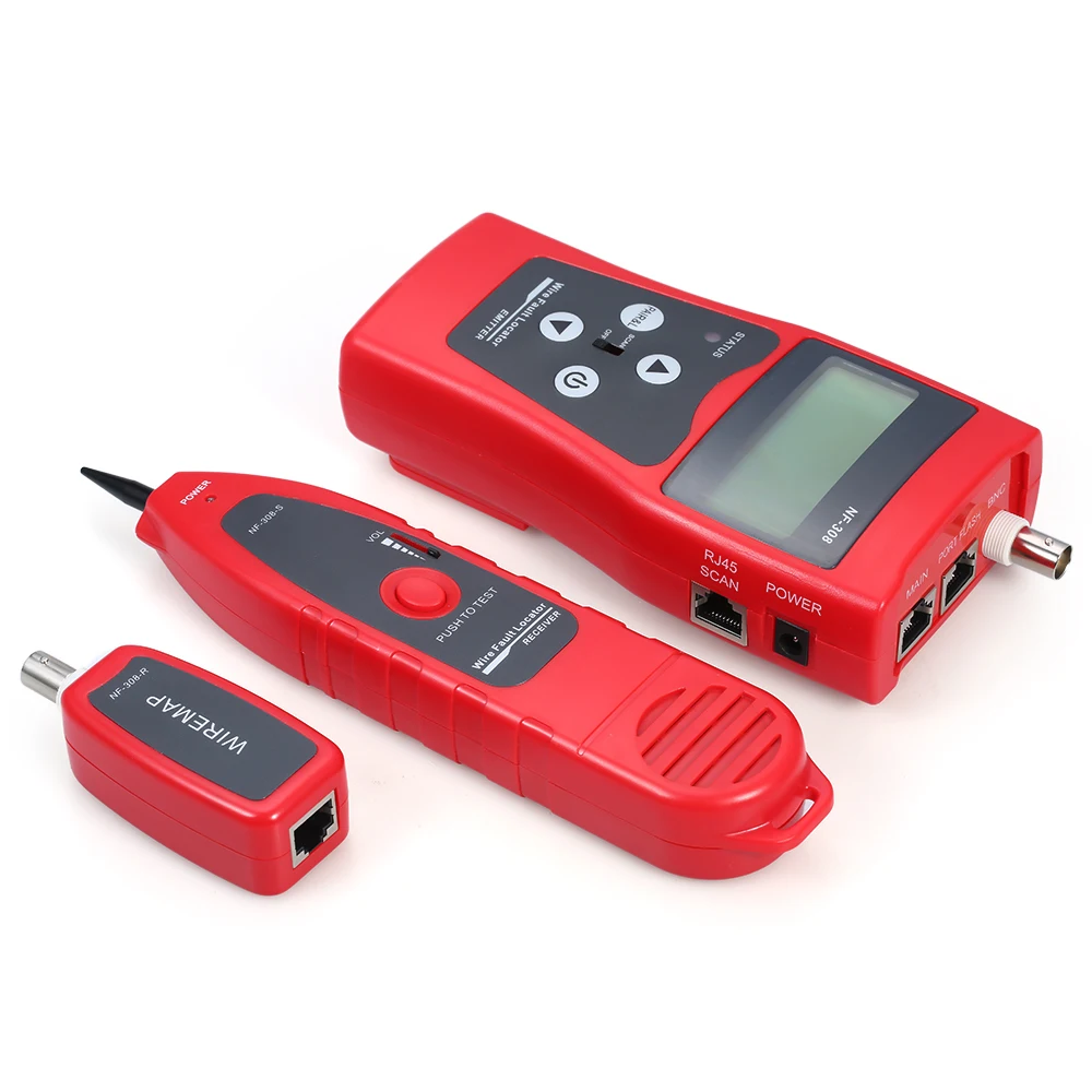 

Multi-functional Network Cable Tester High Precision Line Finder Coaxial Line Tester Wire Length Finder with 1 Remote Adapter