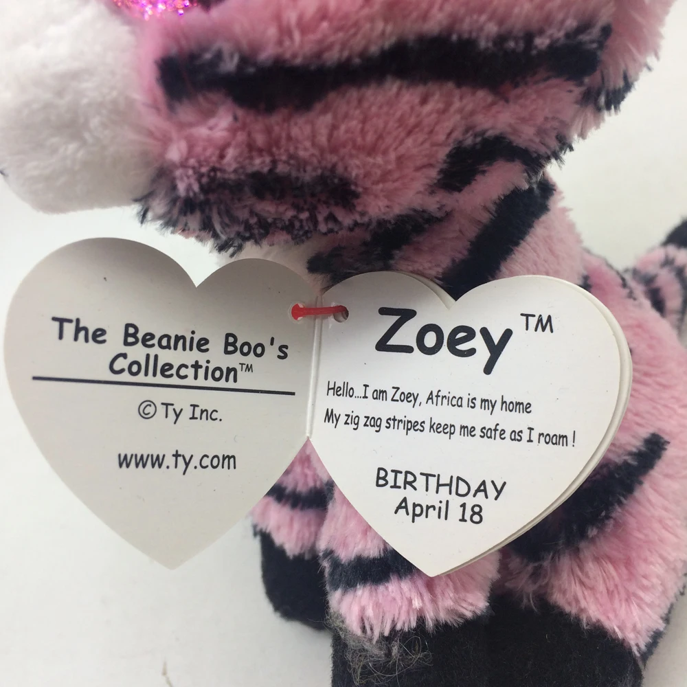 zoey the zebra beanie boo