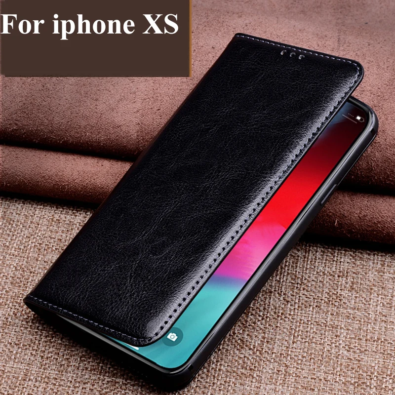 Натуральная кожа флип чехол для iphone XS задняя крышка чехол для iphone 10 S для iphone 10 S задняя крышка Shell