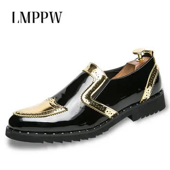 

High Quality Men's Shoes Leather Oxford Shoes Brogue Dress Formal Shoes Brand Design Men Flats Big Size 38-48 Zapatos De Cuero