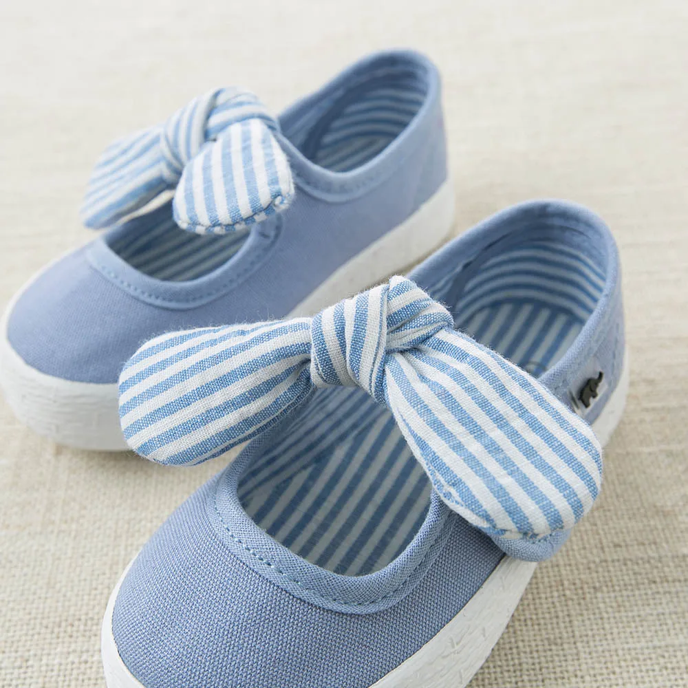 DB4719  Dave & Bella baby spring  new striped canvas shoes blue pink rose casual shoes  4 colors