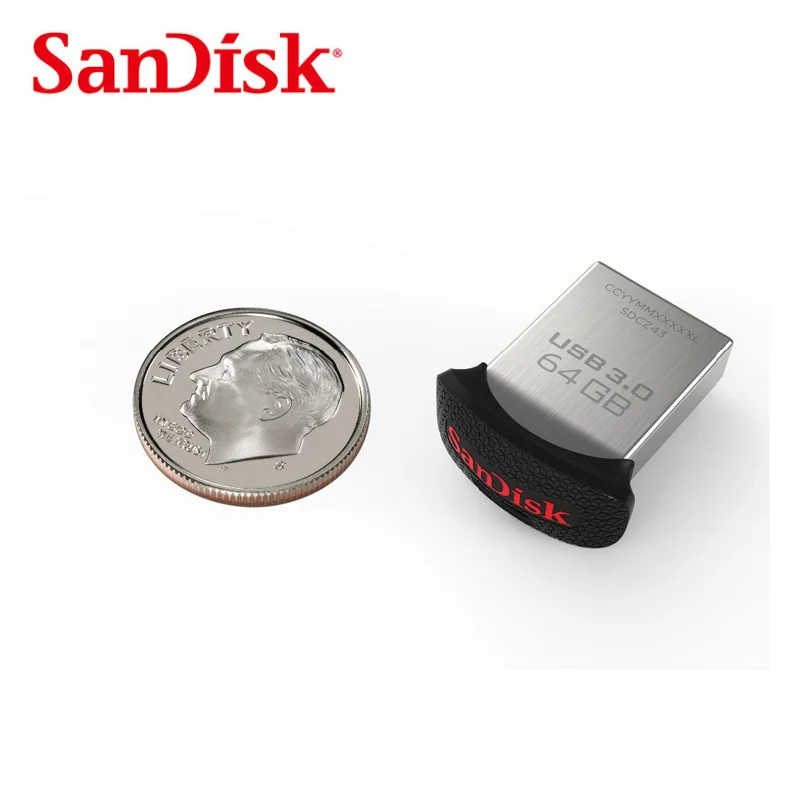 Sandisk скользить мини-USB 3.0 Flash Drive CZ43 до 130 м/с 16 ГБ 32 64 128 накопитель для смартфонов и