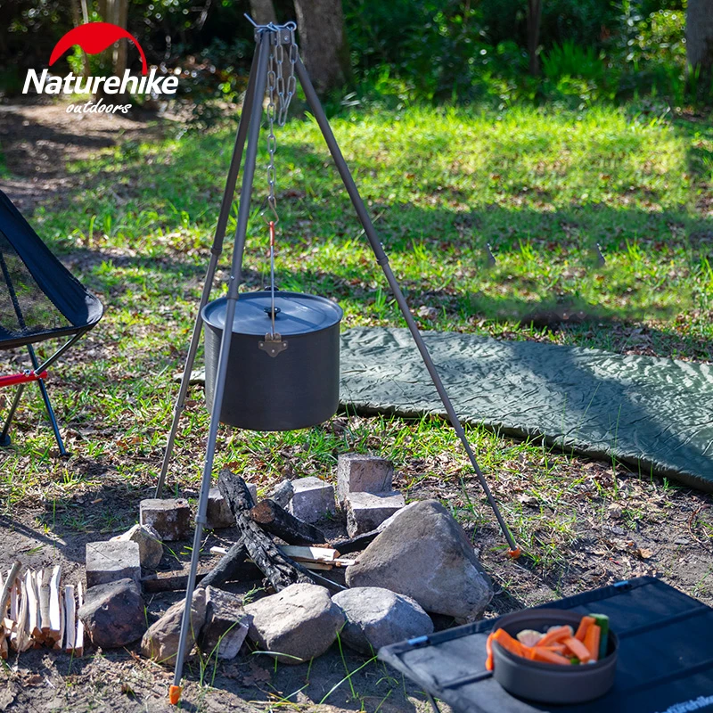 Naturehike Outdoor Cooking Pot 10l With Handle And Adjustable Cooking