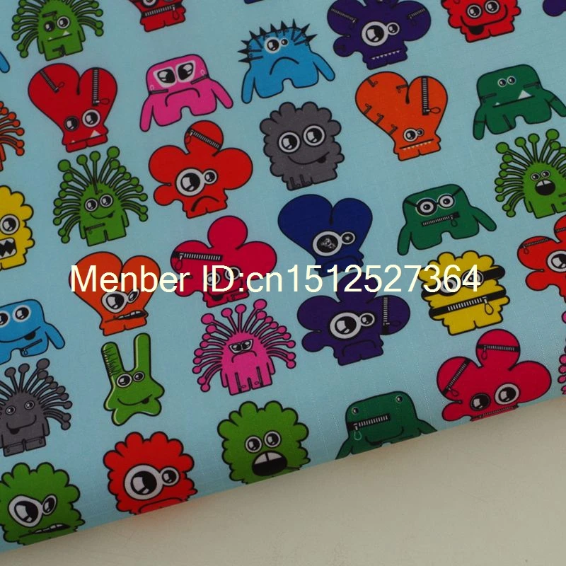 

PVC coated waterproof fabric - Cartton on blue background (WF109)