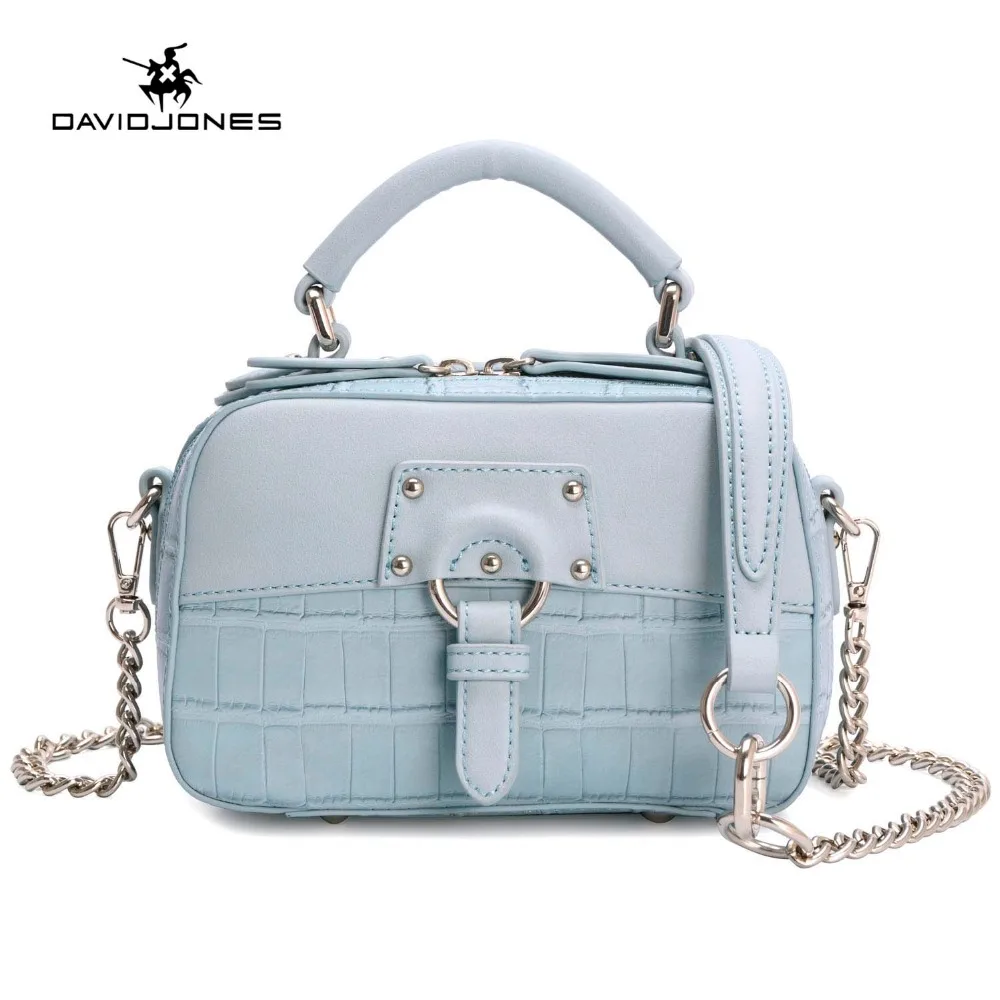 

DAVIDJONES women shoulder bags pu leather female messenger bags small lady serpentine handbag brand crossbody bag drop shipping
