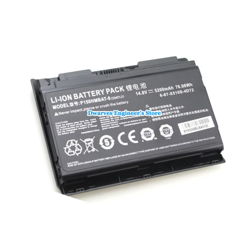 Подлинная 6 87 X510S 4D72 P150HMBAT 8 батарея для CLEVO P150SM P150EM P150HM P150HMX P151 P151EM P151EM1 4D73 14 V|battery