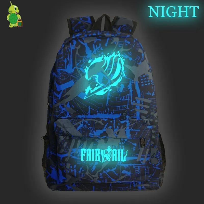 Mochila аниме рюкзак "Хвост Феи" Galaxy школьные сумки для подростков светящиеся для мальчиков и девочек рюкзак для ноутбука дорожные сумки на плечо