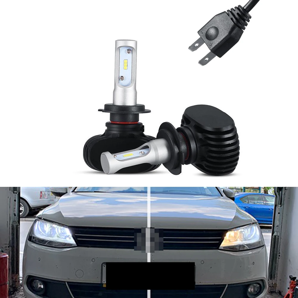 

2x Canbus 6000k White 8000lm H7 Led Light LED Tip Headlight For Mk. 6 (2013)