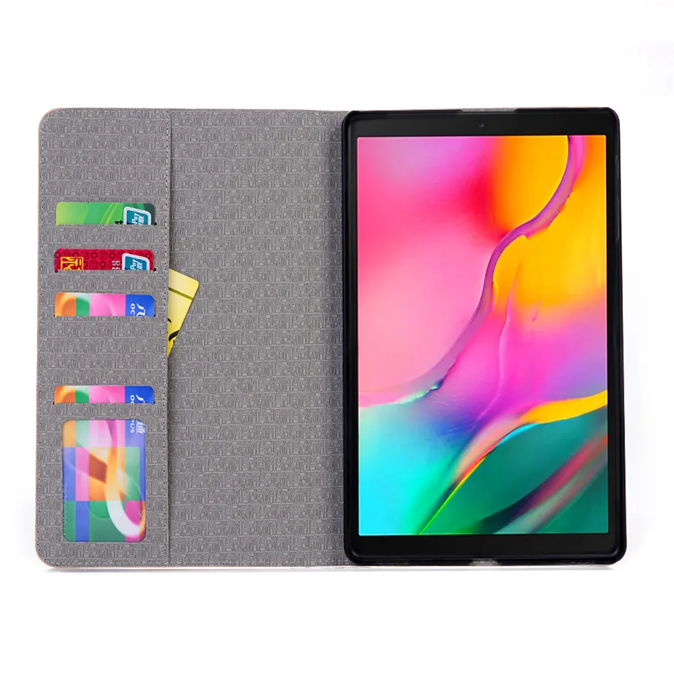 Чехол для samsung Galaxy Tab A 10,1 T510 T515, чехол для планшета с отделением для карт tab A SM-T510, 10,1 дюймов, чехол-подставка+ пленка+ стилус