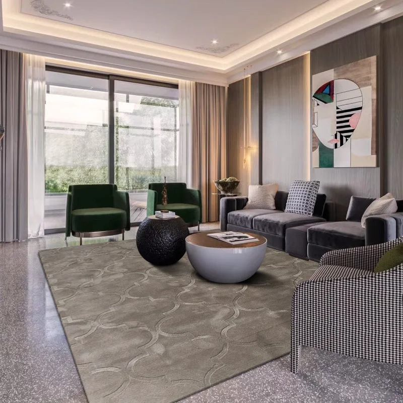 ALITEXTILEBTOC размера плюс ковер для дома акриловый величественный атмосферный стиль линий нескользящий ковер для гостиной спальни