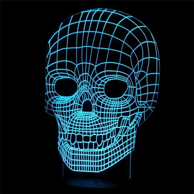 Unbelievable Led Illuminated Skull Illusion Night Light Sculpture Unbelievable Led Illuminated Skull Illusion Night Light Sculpture Desk Lamp Innovative Christmas Gift Present Gx111