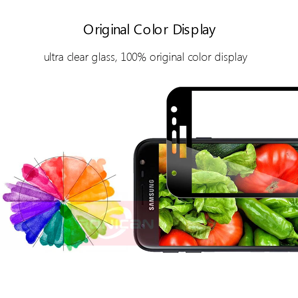 Полное покрытие закаленное стекло для Samsung J3 J5 J7 2017 SM J330 J530 J730 Защитная пленка