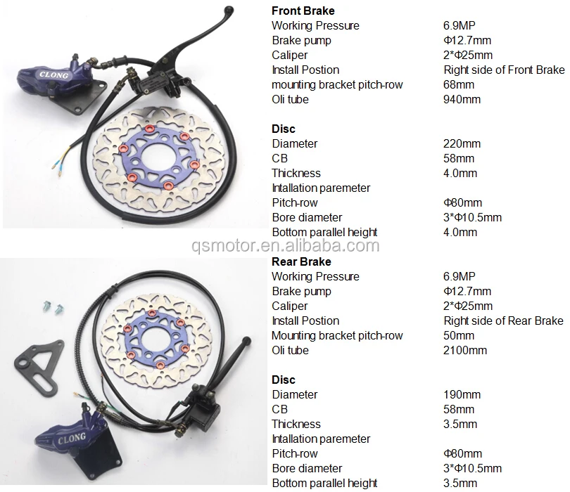 Disc Brake Assembly for Electric Motorcycle Scooter