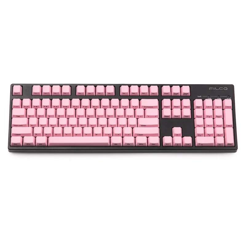 OEM розовые колпачки для ключей с боковой печатью ANSI 104 для механической клавиатуры cherry mx