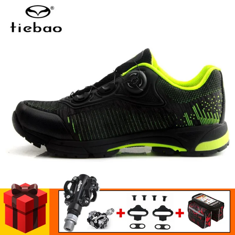 

TIEBAO 2019 cycling shoes SPD Pedals shoes men mountain bike sneakers self-locking bicycle riding shoes bicicleta triatlon