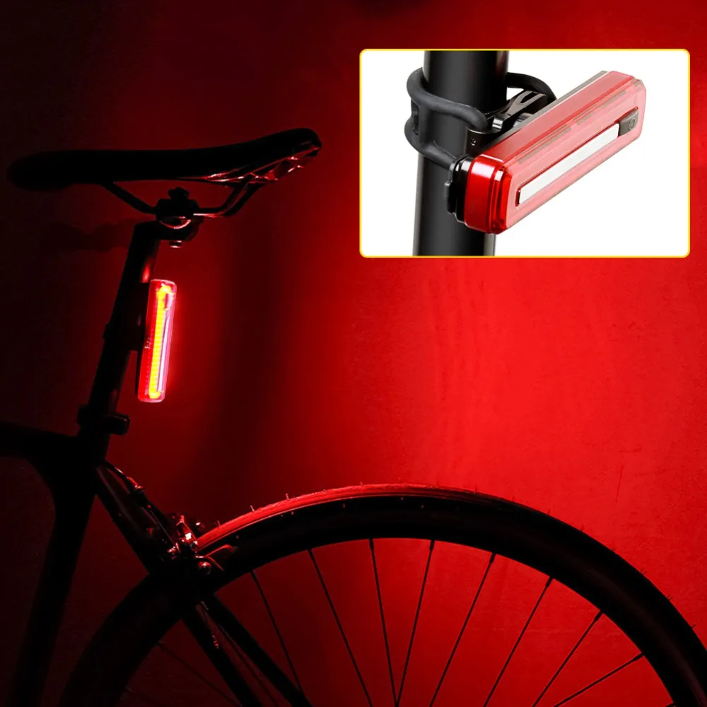 Best FTW Bike Tail Light 8 mode USB rechargeable 360rotation Bicycle Rear Back Light LED Waterproof Night safety Cycling Warning Lamp 5