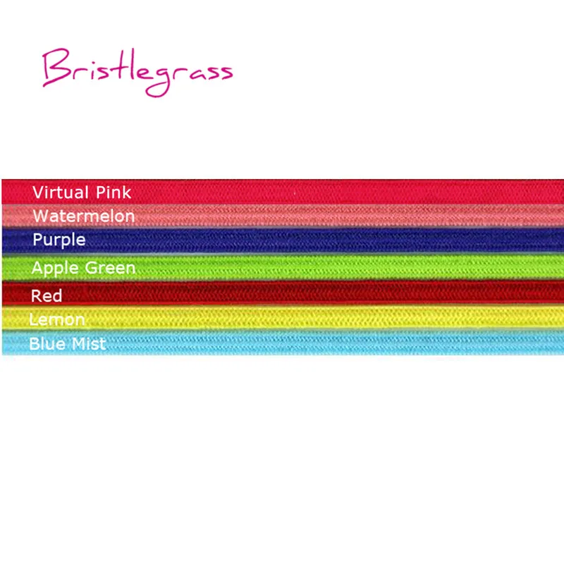 

BRISTLEGRASS 5 Yard 1/8" 3mm Knitting Solid Skinny Elastics Spandex Satin Band Hairband Headband Tie Dress Lace Trim DIY Sewing