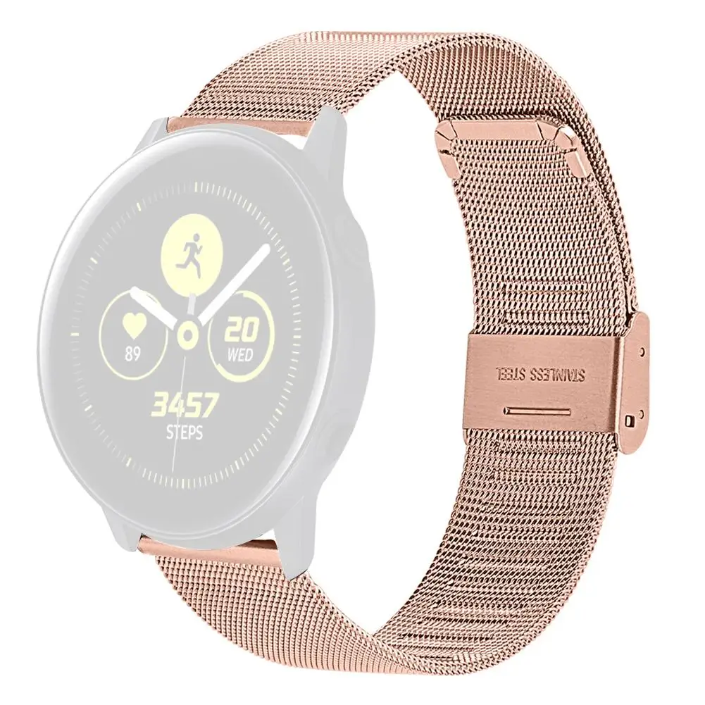 

Stainless Steel Strap Milanese Buckle Watch Band Wristband for Samsung Galaxy Watch Active 20mm