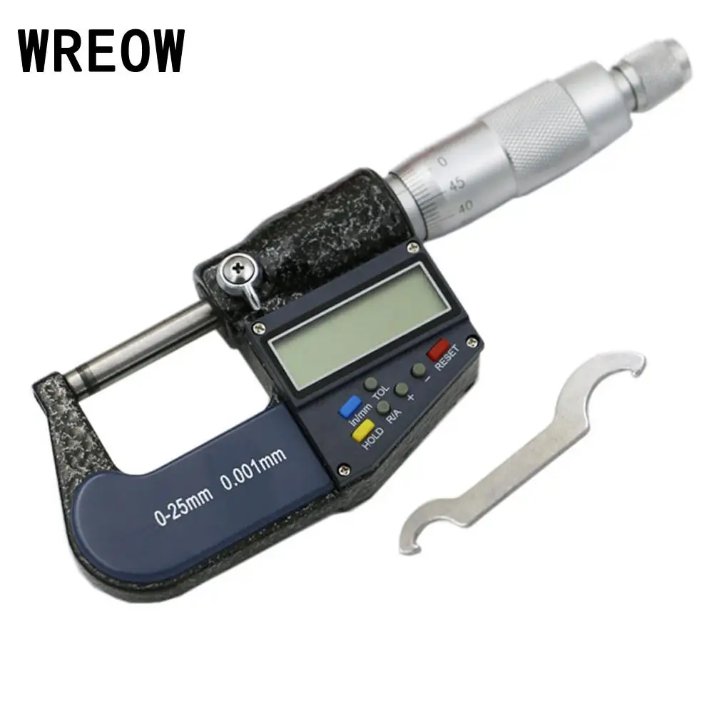 7 Keys Metric Inch LCD Conversion Electronic Digital Micrometer 0 25mm