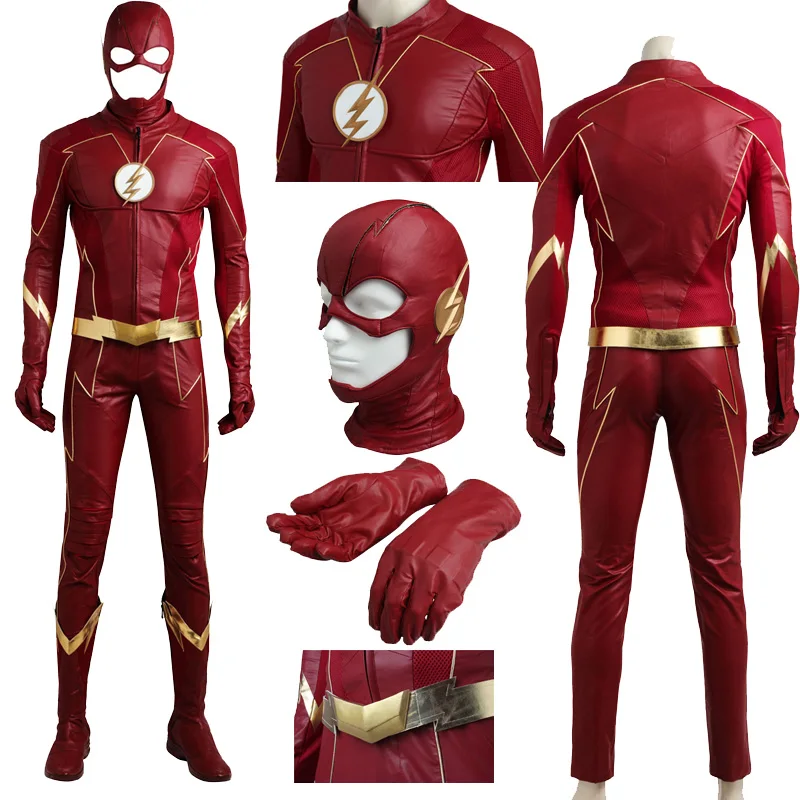 

New Exclusive Sale 2017 New The Flash Season 4 Barry Allen Cosplay Costume Halloween With Boots Custom Made